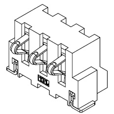 3pin弹片连接器 200001-3
