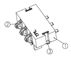 3pin弹片连接器 200037-2