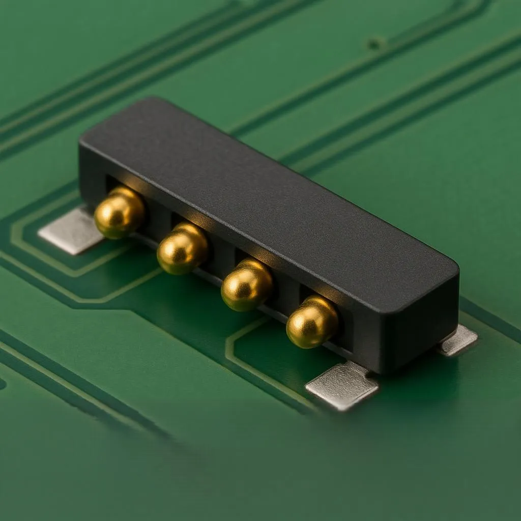 4pin 侧接pogo pin连接器