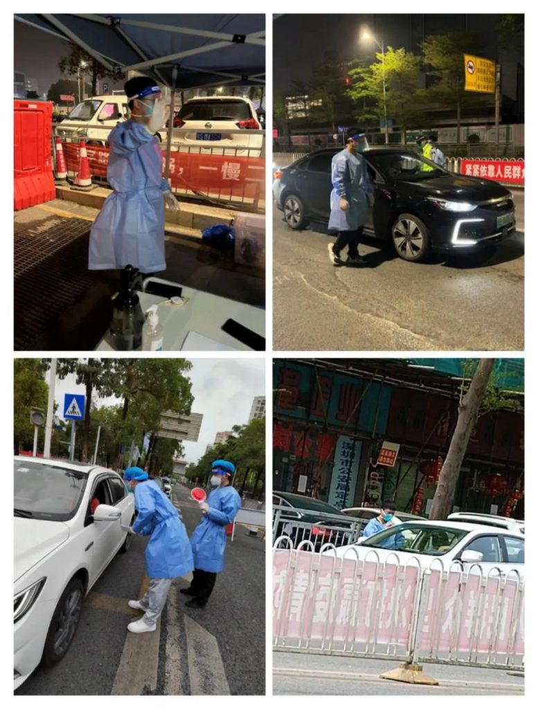 拓普联科志愿者在抗疫一线