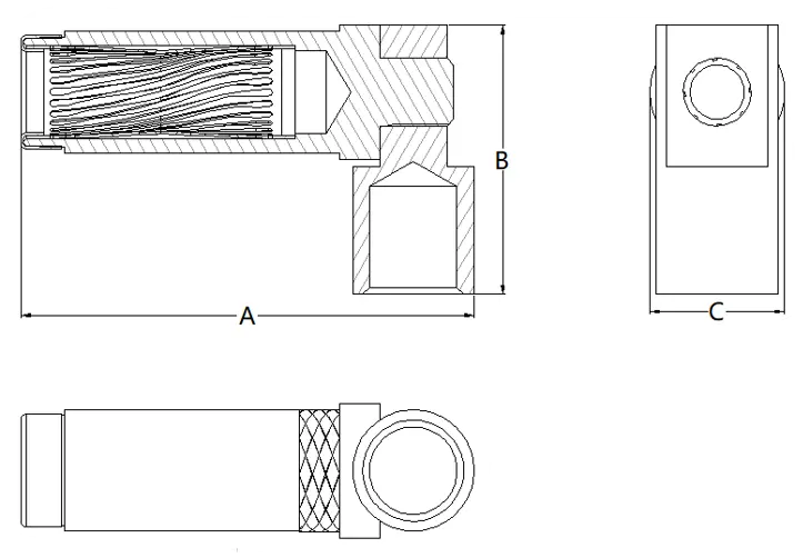 90°扭簧+压线孔端子90°扭簧+压线孔