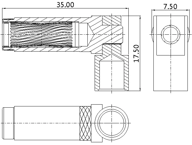 90°扭簧+压线孔端子90°扭簧+压线孔 