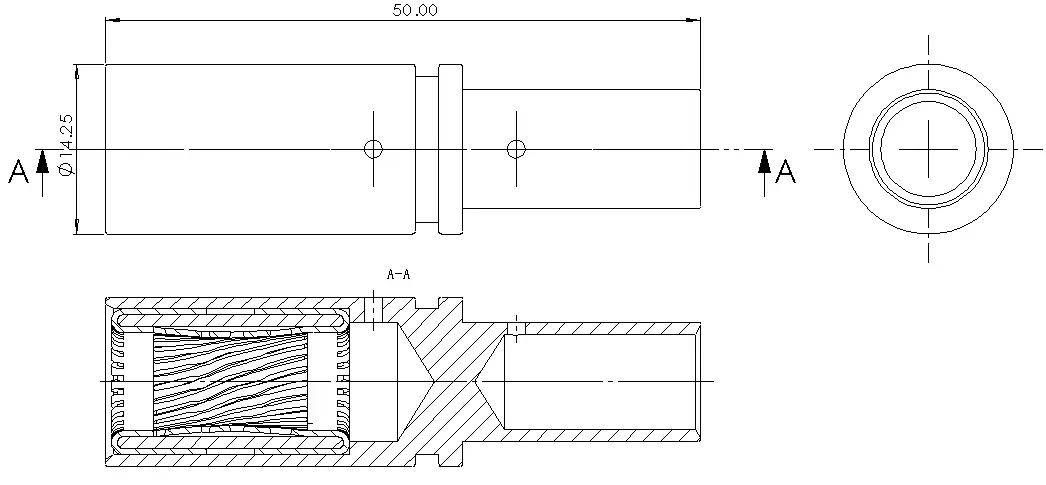 反爪+压线孔端子反爪+压线孔 