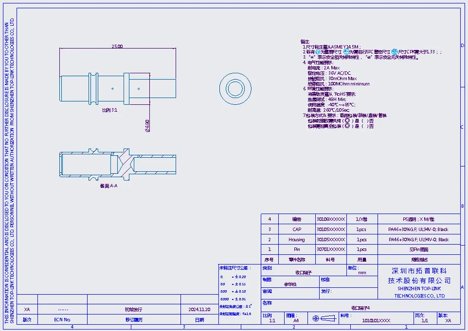 收口端子收口端子 